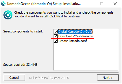 Инсталлятор Komodo-Qt (KomodoOcean)