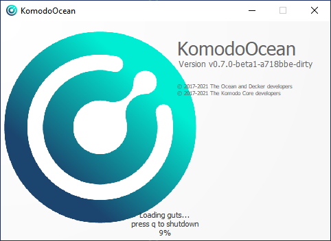 Окно запуска (Splash Screen) Komodo-Qt (KomodoOcean)